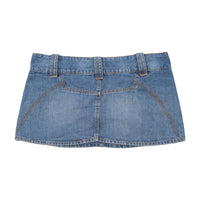 Fishbone Studded Denim Mini Skirt