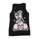 Top de alças Yakuza em algodão com estampado Fairy Skull