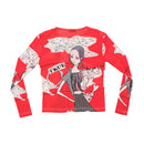 Rapture Graphic Sequin Mesh Long Sleeve T-shirt (Repriced)