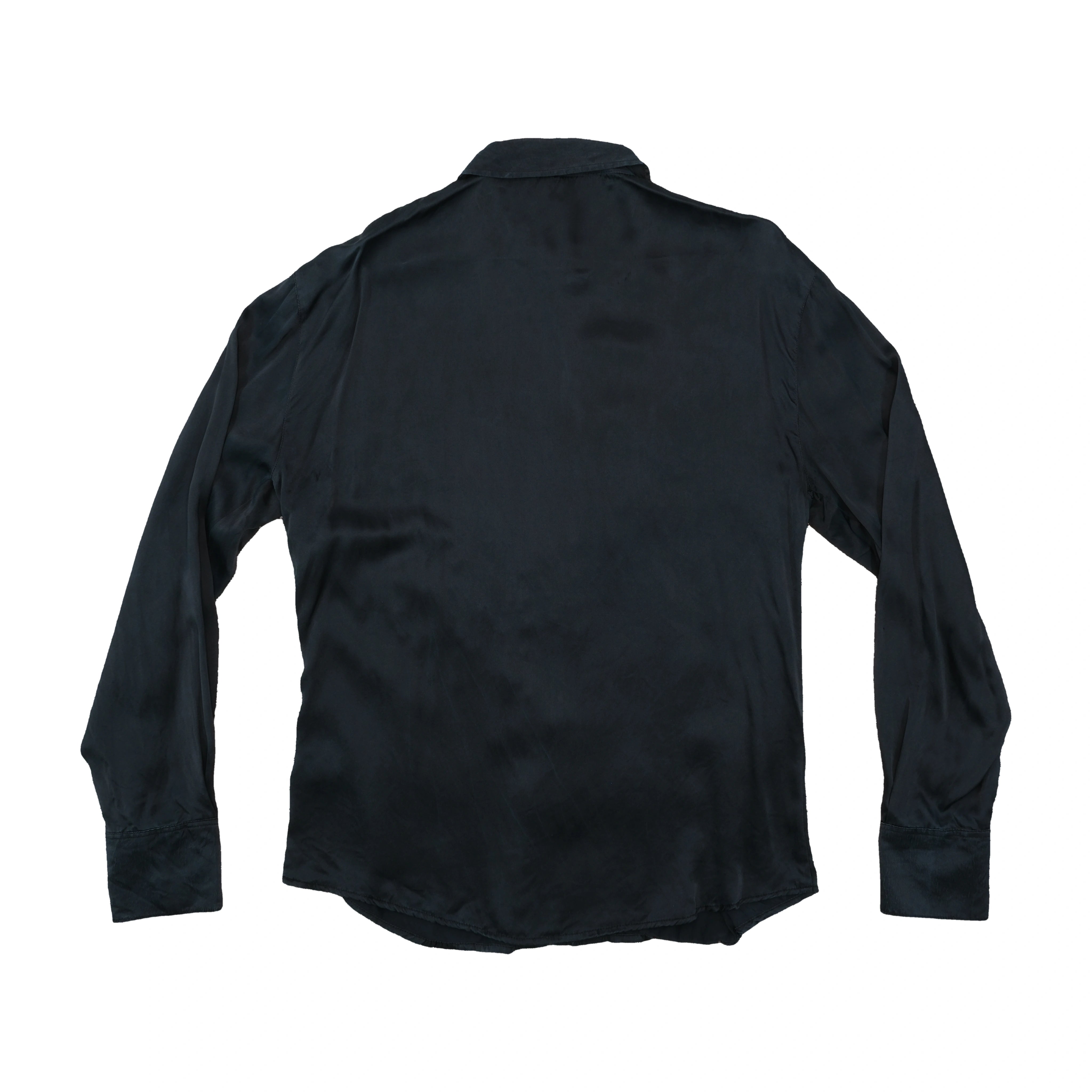 Americo Tavar Embroidered Floral Silk Long-Sleeve Button-Up Shirt