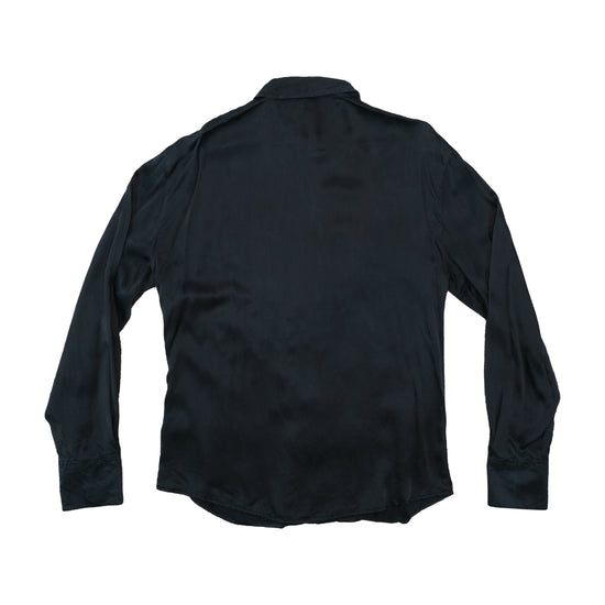Americo Tavar Embroidered Floral Silk Long-Sleeve Button-Up Shirt