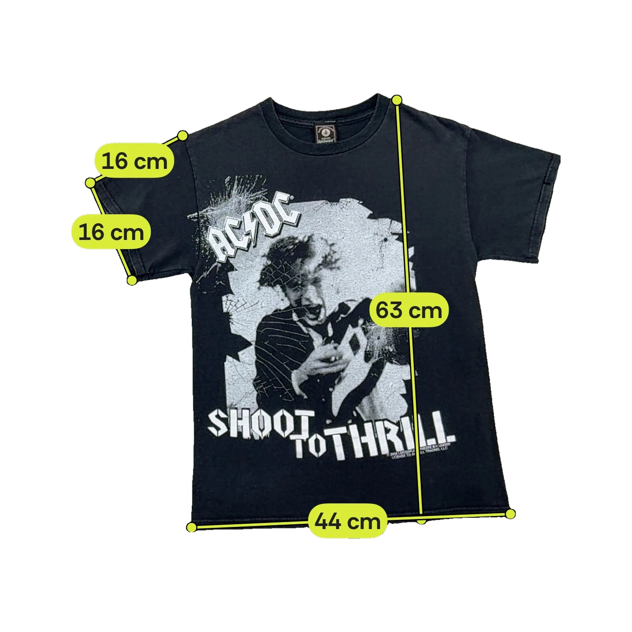 T-shirt Rockaware AC/DC Shoot to Thrill com estampado gráfico