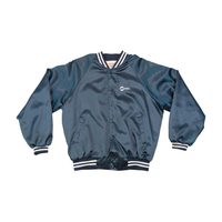 Hartwell Vintage Navy Satin Varsity Style Jacket Made in USA