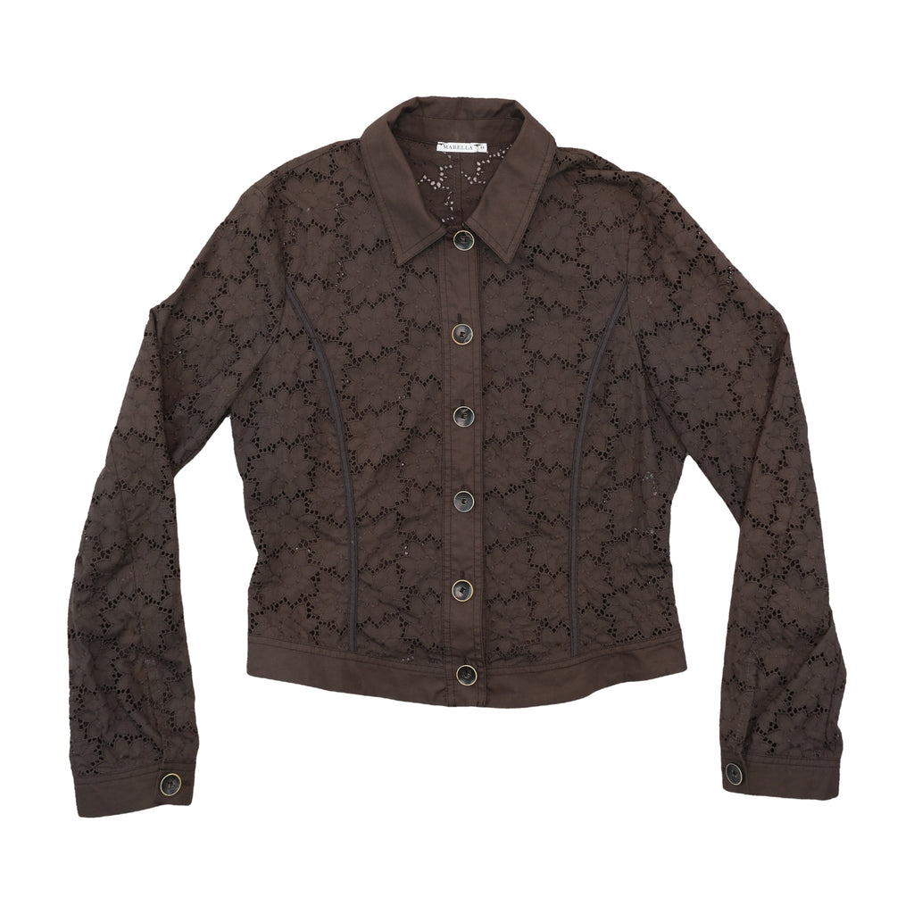 Marella Floral Eyelet Cotton Jacket