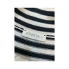 Bonita Striped Zip Front Cotton Blend Sleeveless Sweater (Repriced)