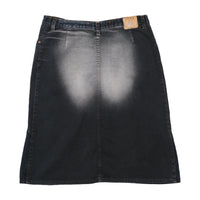 Onyx Jeans Vintage Y2K Faded Spray Bleach Contrast Panel Cotton Denim Skirt