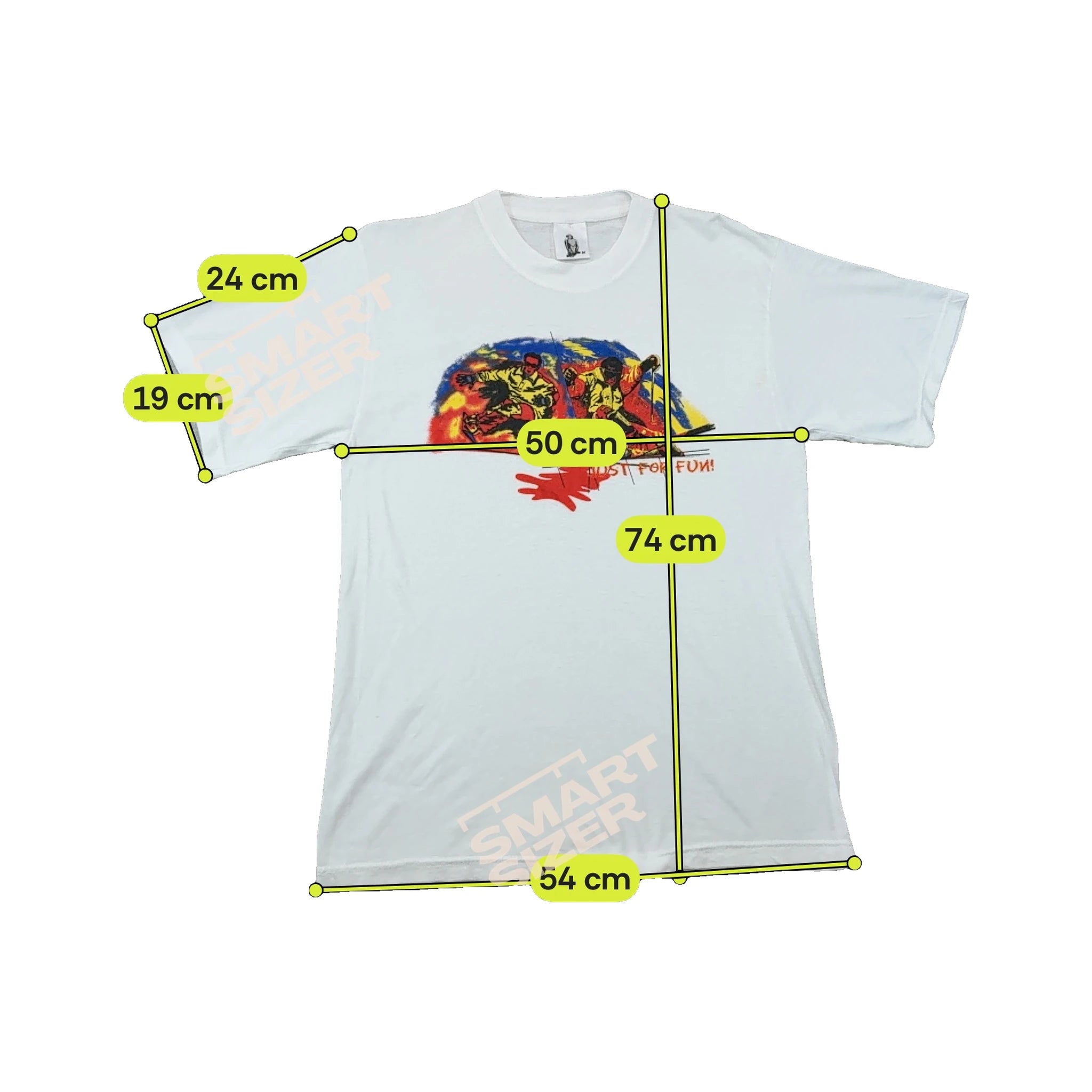 Camisa vintage em algodão com estampado de Esqui Just For Fun