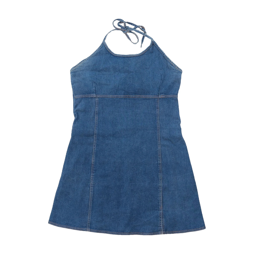 Blue Denim Halter Dress (Photos)