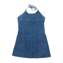 Blue Denim Halter Dress (Photos)