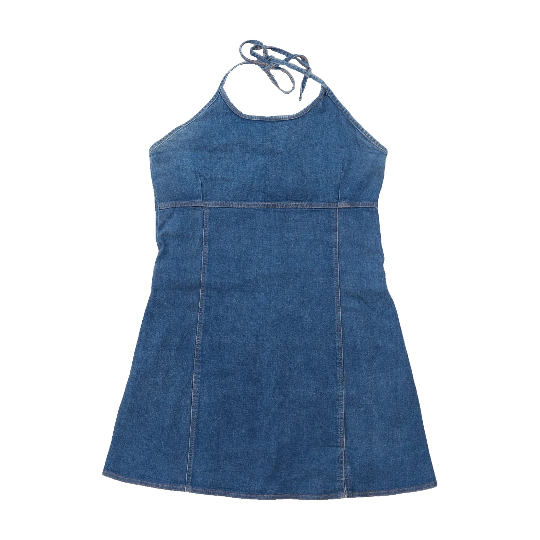 Blue Denim Halter Dress (Photos)