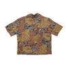 Camp Collar Abstract Print Button Up Shirt