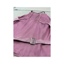 Vintage Pink Halter Snap Neck Tie Back Blouse