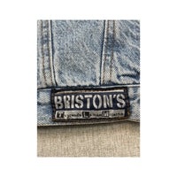 Casaco de ganga Briston’s vintage em algodão de Lavagem Clara