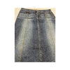 Vintage Blue Denim A-Line Midi Skirt
