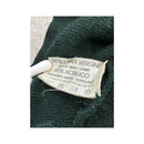 Vintage Dark Green Virgin Wool Blend Full Zip Collared Sweater