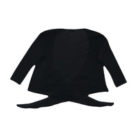 Black Transparent Wrap Cardigan