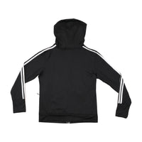 adidas Originals Black 3-Stripe Cotton Blend Hooded Track Jacket