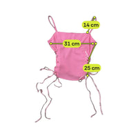 Vintage Pink Lace-Up Side Camisole Tank Top