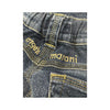 Vintage Blue Denim A-Line Midi Skirt