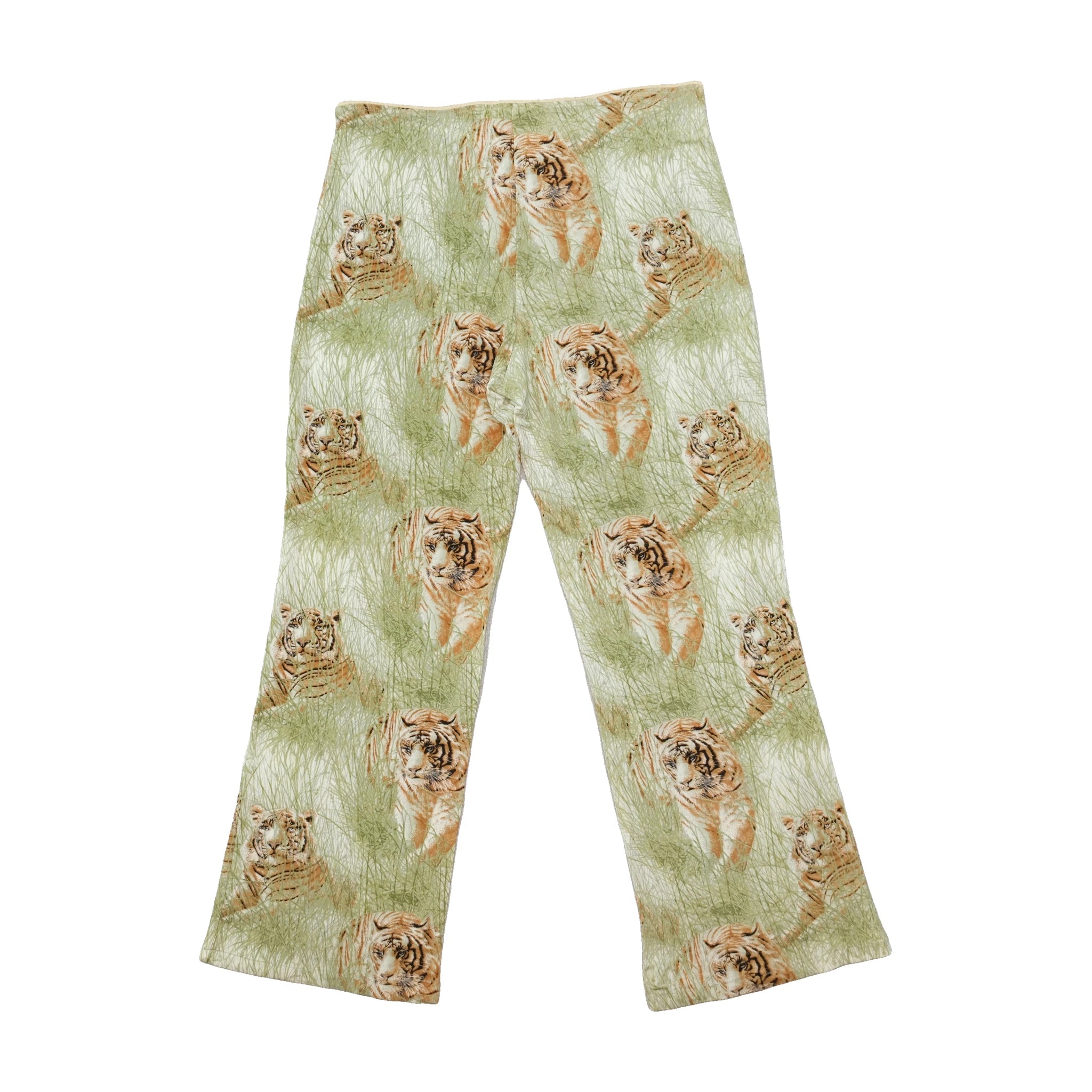 Lefato Tiger Print Stretch Flare Pants