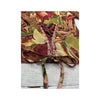 Made in Italy Tropical Print Lace Up Mesh Blouse