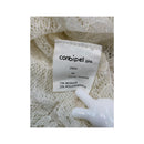 Conbipel Mohair Lace Hem V-Neck Sweater