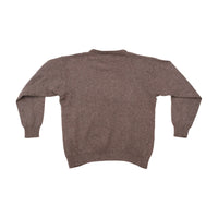 Camisola de gola Redonda Forestal em Lã castanha