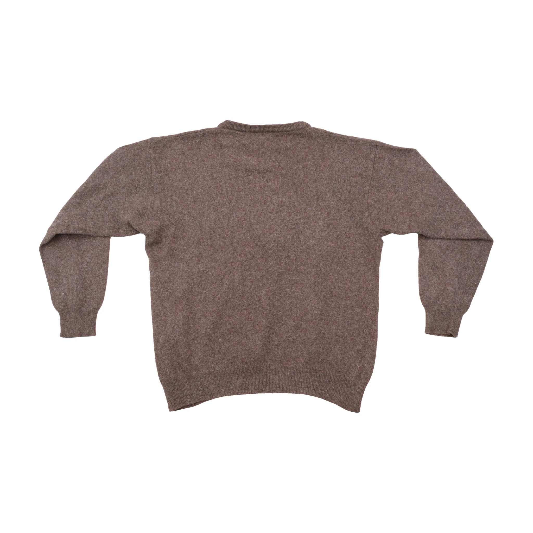 Camisola de gola Redonda Forestal em Lã castanha