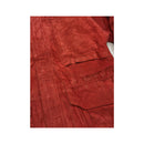 Red Suede Utility Jacket with Paisley Lining