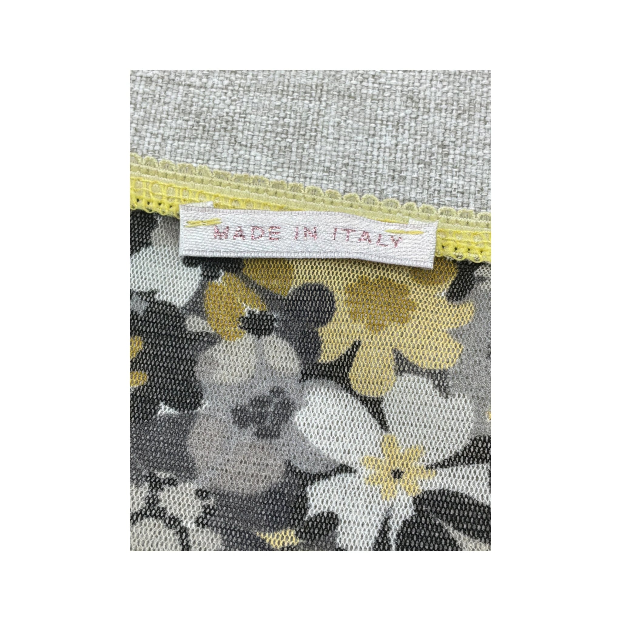 Made in Italy Floral Mesh Wrap Style Dress