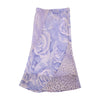 Vintage Purple Rose and Animal Print Asymmetric Midi Skirt
