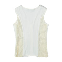 Cristina Effe Lace Up Lace Panel Sleeveless Blouse