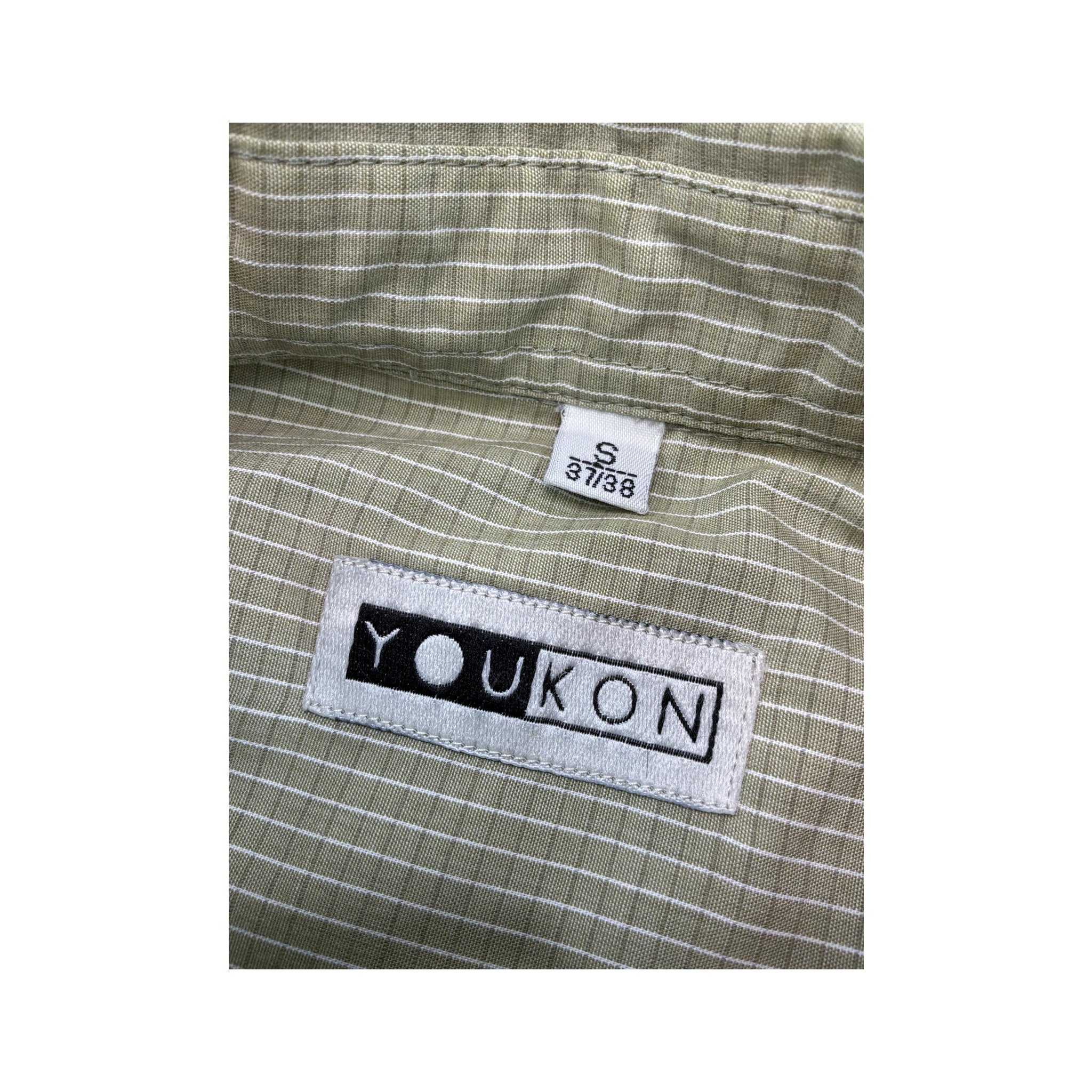 Youkon Beige Micro Stripe Button Down Shirt