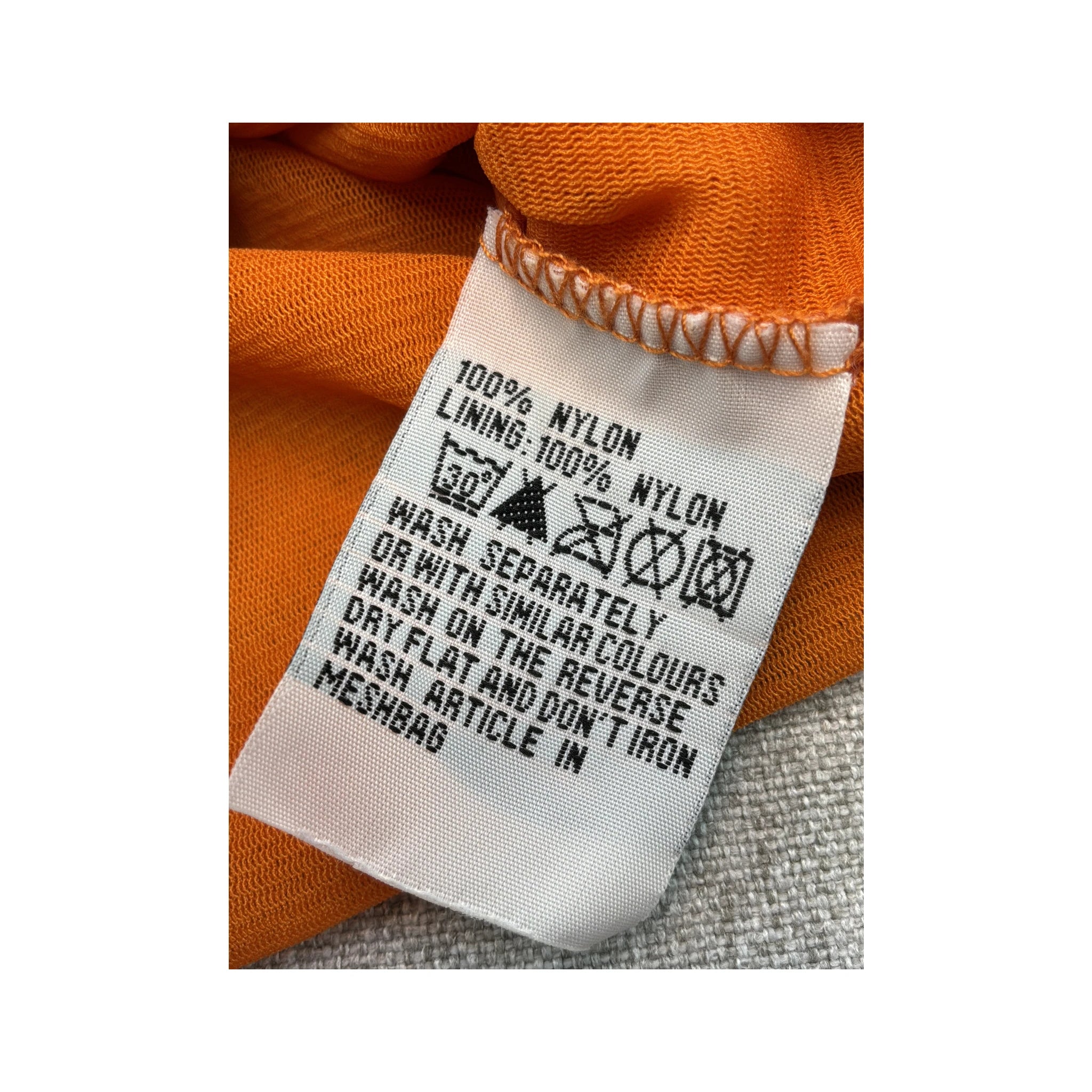 Camomilla Orange Tie Front Long Sleeve Blouse