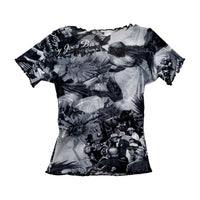 Mesh Lettuce-Edge Graphic Baby Tee