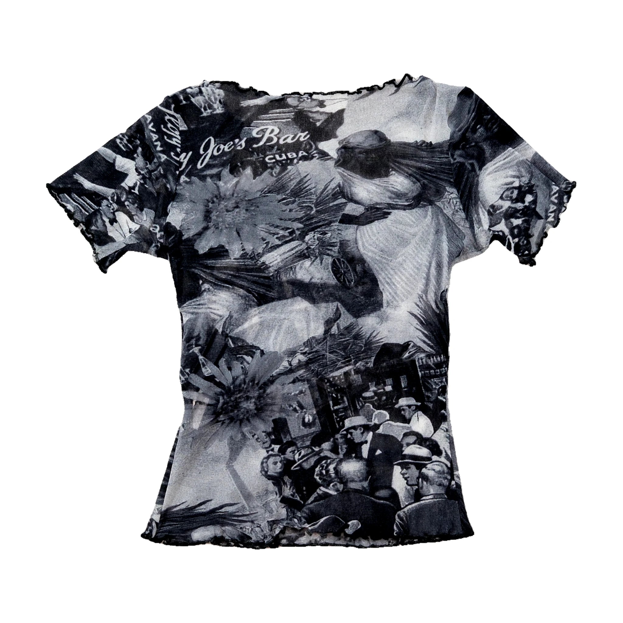 Mesh Lettuce-Edge Graphic Baby Tee