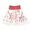 Saia Pollera em Camadas com estampado floral e de Borboleta