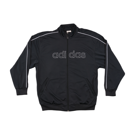 adidas Black Logo Piped Track Jacket