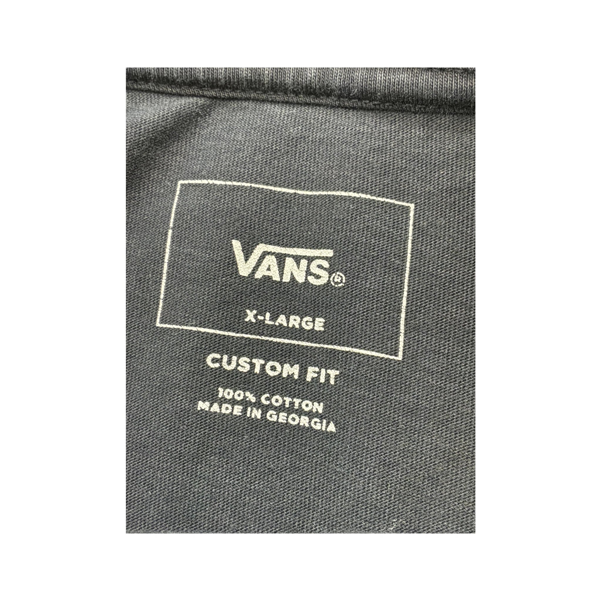 Vans Black Cotton Long Sleeve Logo Shirt