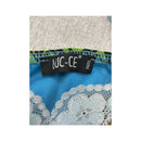 Luc-Ce Paris Asymmetric Handkerchief Hem Printed Slip Dress
