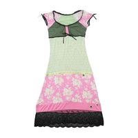 H VIVEH MARIA Floral Patchwork Lace Hem Dress