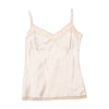 Vintage Sheer Mesh Trim Satin Camisole Tank Top