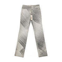 N.L. Cool Diagonal Stripe Cotton Blend Pants (New With Tag)