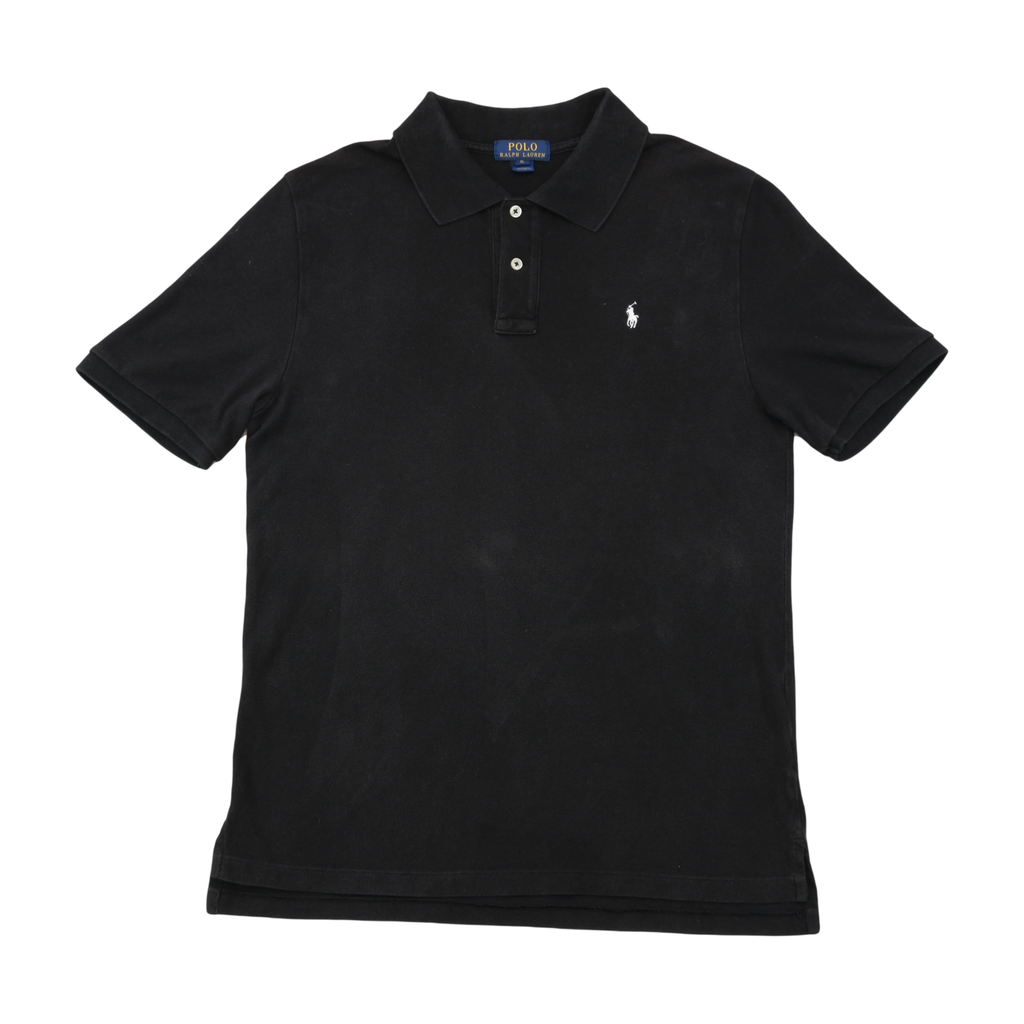 Polo Ralph Lauren Black Cotton Pique Pony Logo Polo