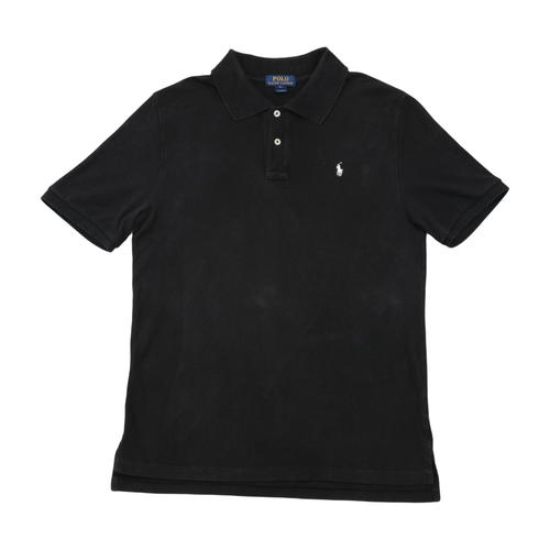 Polo Ralph Lauren Black Cotton Pique Pony Logo Polo