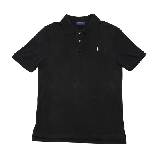 Polo Ralph Lauren Black Cotton Pique Pony Logo Polo