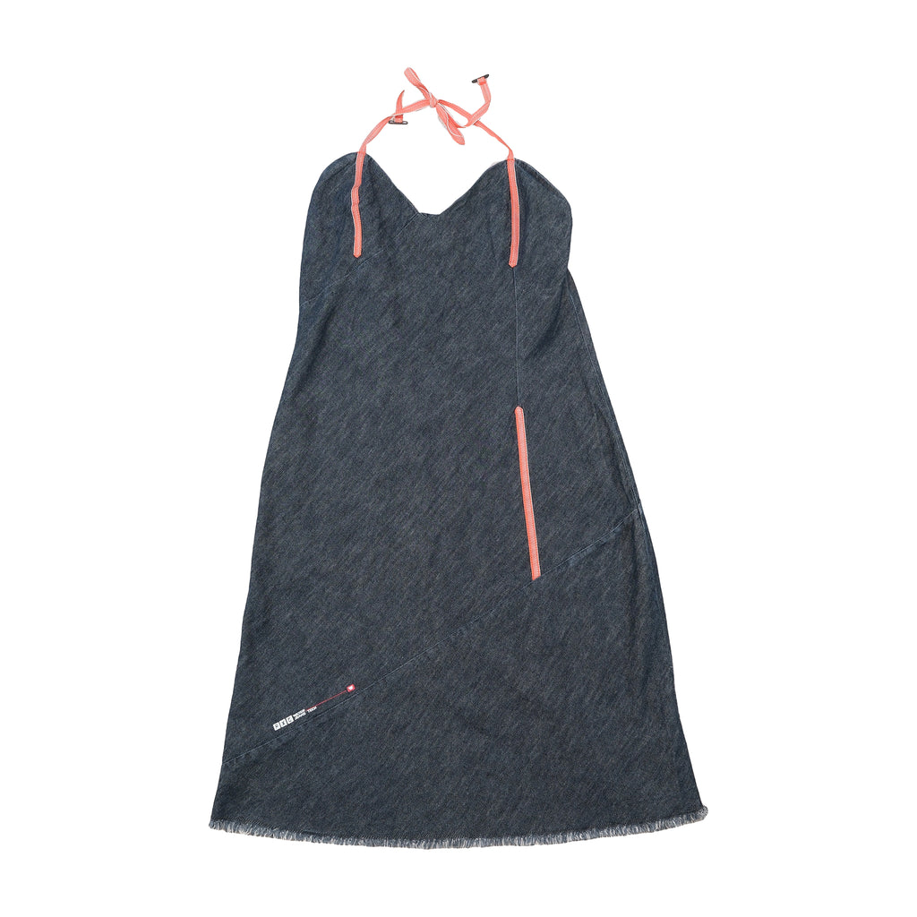 Y2K Dark Wash Denim Halter Dress (repriced)