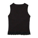 Phard Floral Lace Trim Tank Top