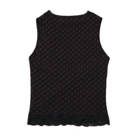 Phard Floral Lace Trim Tank Top
