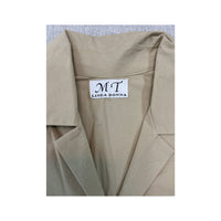 MT Linea Donna Shimmer Collared Beige Blouse